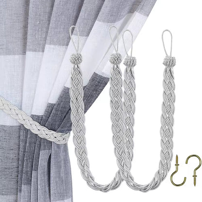 Bedroom Decorative Hand Silk Cloth Nylon Window Curtain Tieback Rope
