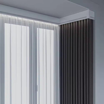 Double Curtain Track Rail Cassette Cover Aluminum Wall Mount Curtain Pelmet Box