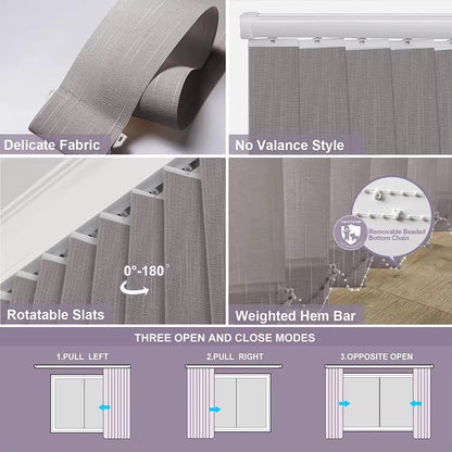 New Product Fabric Sheer Vertical Shades Window Blinds Fabric Roll Vertical Blinds