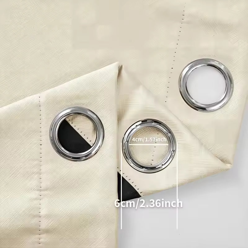 1 Piece 100% Blackout Curtains Modern Ready Made Black Out Grommet Curtain Thermal Insulated Drapes for Bedroom