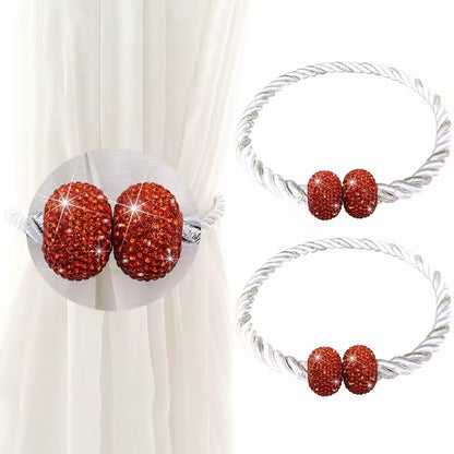 Hotel Decoration Magnetic Curtain Holder Tassel Tiebacks with Beads Plastic Rings 20 Years Professional Curtain Accessories