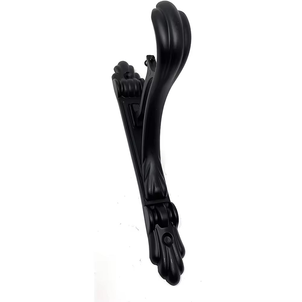 Wall Mounted 28mm Black Metal Double Curtain Rod Support for Hanging Curtains