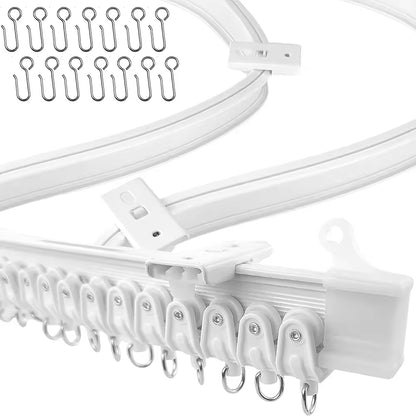 6 Meters PVC Bendable Ceiling Curved Curtain Track Ceiling Curtain Mount Soft Windows Curved Plastic Curtain Rail