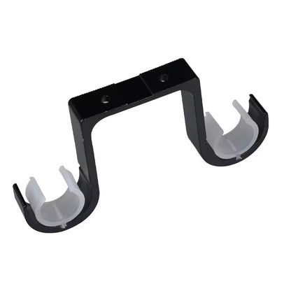 28mm Decorative Heavy Duty White Metal Double Ceiling Mounted Curtain Rod Bracket