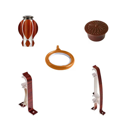 Luxury Wooden Curtain Rods Eco-friendly Decorative Double Curtain Pole Wood Curtain Rods for Windows