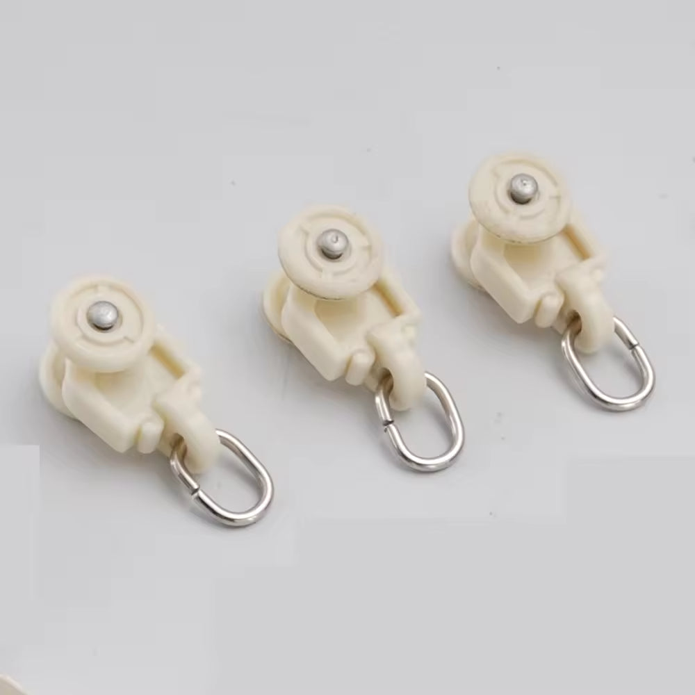 Automatic Heavy Duty s Wave Round Plastic Ripple Curtain Runners for Metal Track