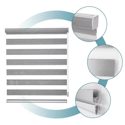 Customized Window Remote Control Roller Shades Living Room Curtains Electric Blackout Roller Blinds Smart Motorized Zebra Blinds