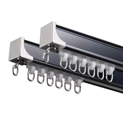 Industrial Heavy Duty Aluminum Profiles Wave Double Track Curtain Rail for Curtains
