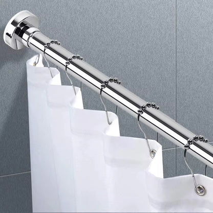 304 Adjustable Tension Rod With Threaded Joints Shower Double Curtain Rods Extendable Curtain Rod