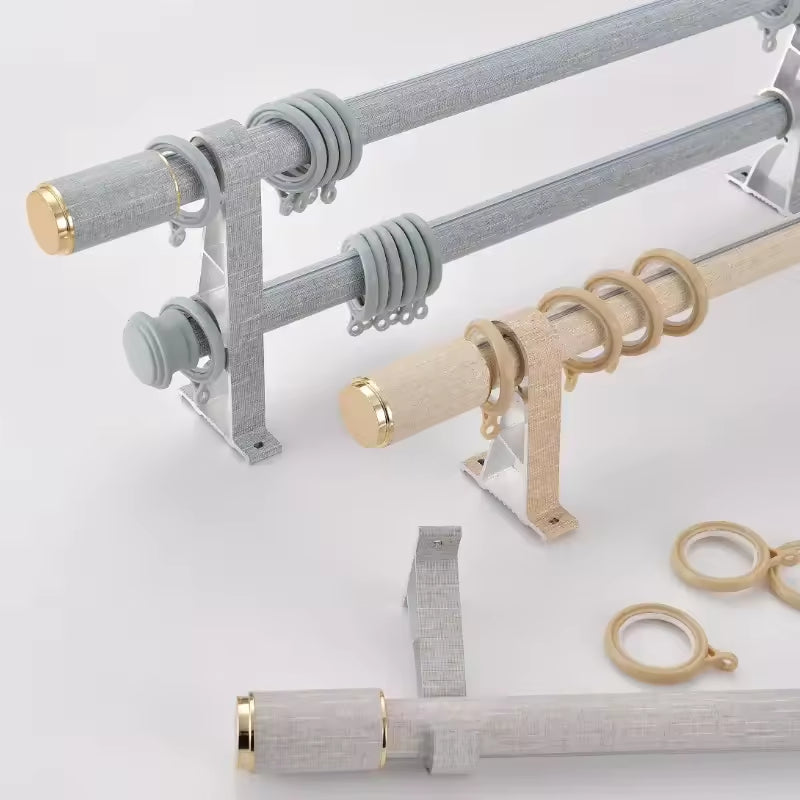 Hot Sale Home Decor Rod Curtain Customized Ceiling and Wall Double Window Pipe Curtain Rod