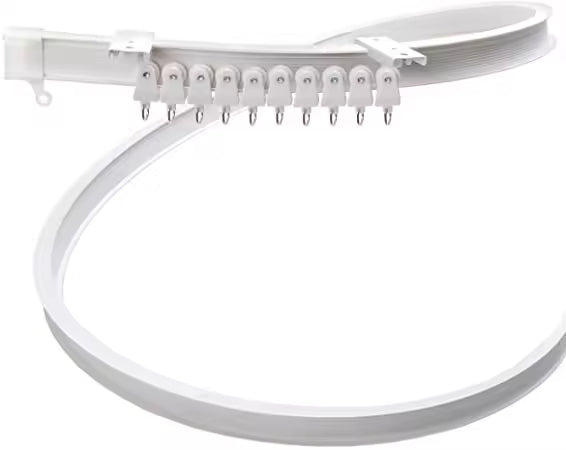 6 Meters PVC Bendable Ceiling Curved Curtain Track Ceiling Curtain Mount Soft Windows Curved Plastic Curtain Rail