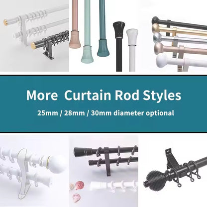 Curtain Rod and Accessories Pakistan Curtain Rod Aluminum Window Pole Coastal Minimalist