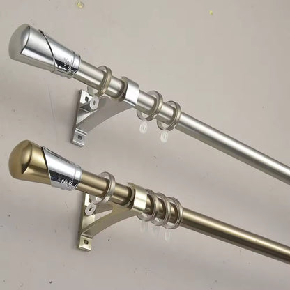 Whole Sales 25mm Metal Stain Nickel Aluminum Double Curtain Rods Set
