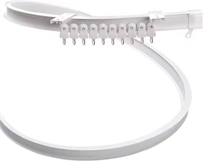 6 Meters PVC Bendable Ceiling Curved Curtain Track Ceiling Curtain Mount Soft Windows Curved Plastic Curtain Rail