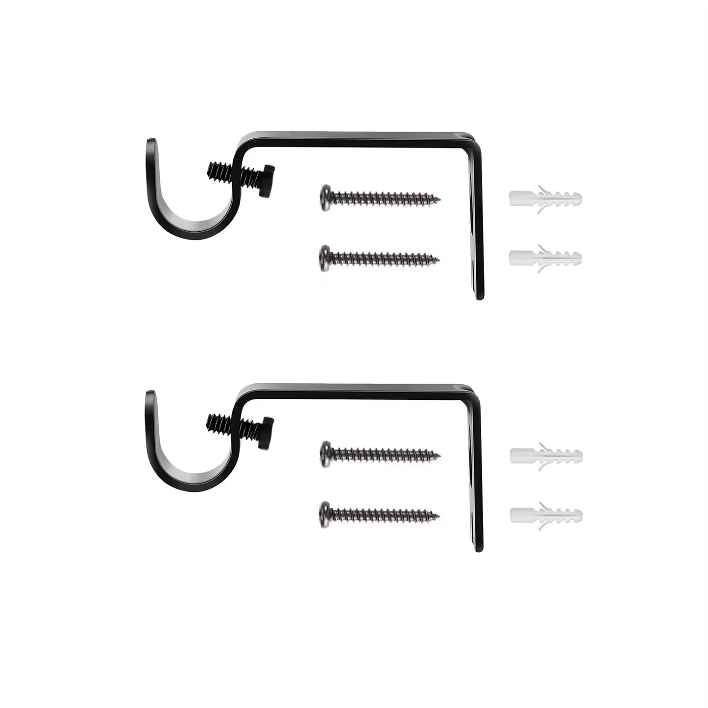 Metal Curtain Rod Bracket Brass Curtain Rod Holder Adjustable Curtain Rod Accessories Bracket Double