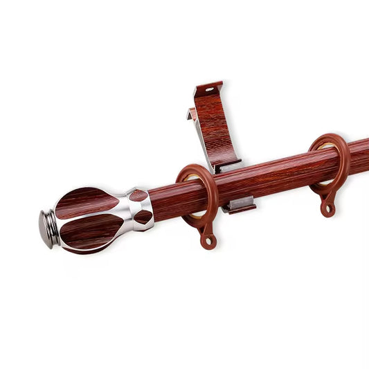 Luxury Wooden Curtain Rods Eco-friendly Decorative Double Curtain Pole Wood Curtain Rods for Windows
