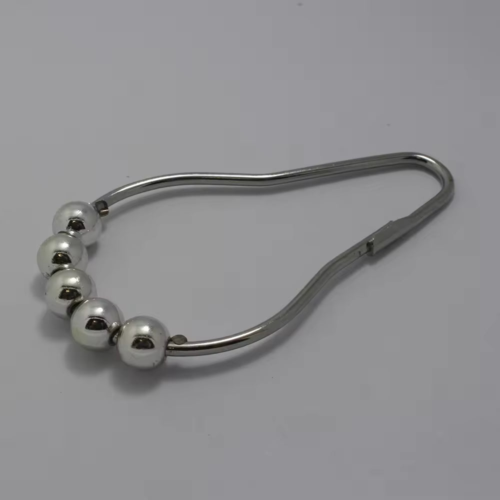 Metal 201 Stainless Steel Rust Resistant Plating Nickel Black Shower Curtain Hooks Rings