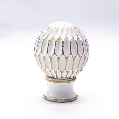 28mm Fancy Decorative Cone Shaped Silver PP Resin Plastic Curtain Rod Finials