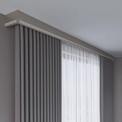 Double Curtain Track Rail Cassette Cover Aluminum Wall Mount Curtain Pelmet Box