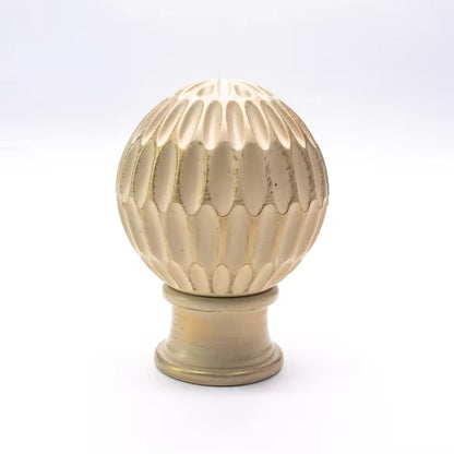 28mm Fancy Decorative Cone Shaped Silver PP Resin Plastic Curtain Rod Finials