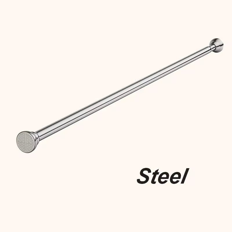 Hot Sale Metal Extendable Curtain Poles Telescopic Rod for Bathroom Shower Curtain Poles No Drill