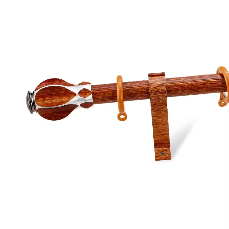 Luxury Wooden Curtain Rods Eco-friendly Decorative Double Curtain Pole Wood Curtain Rods for Windows