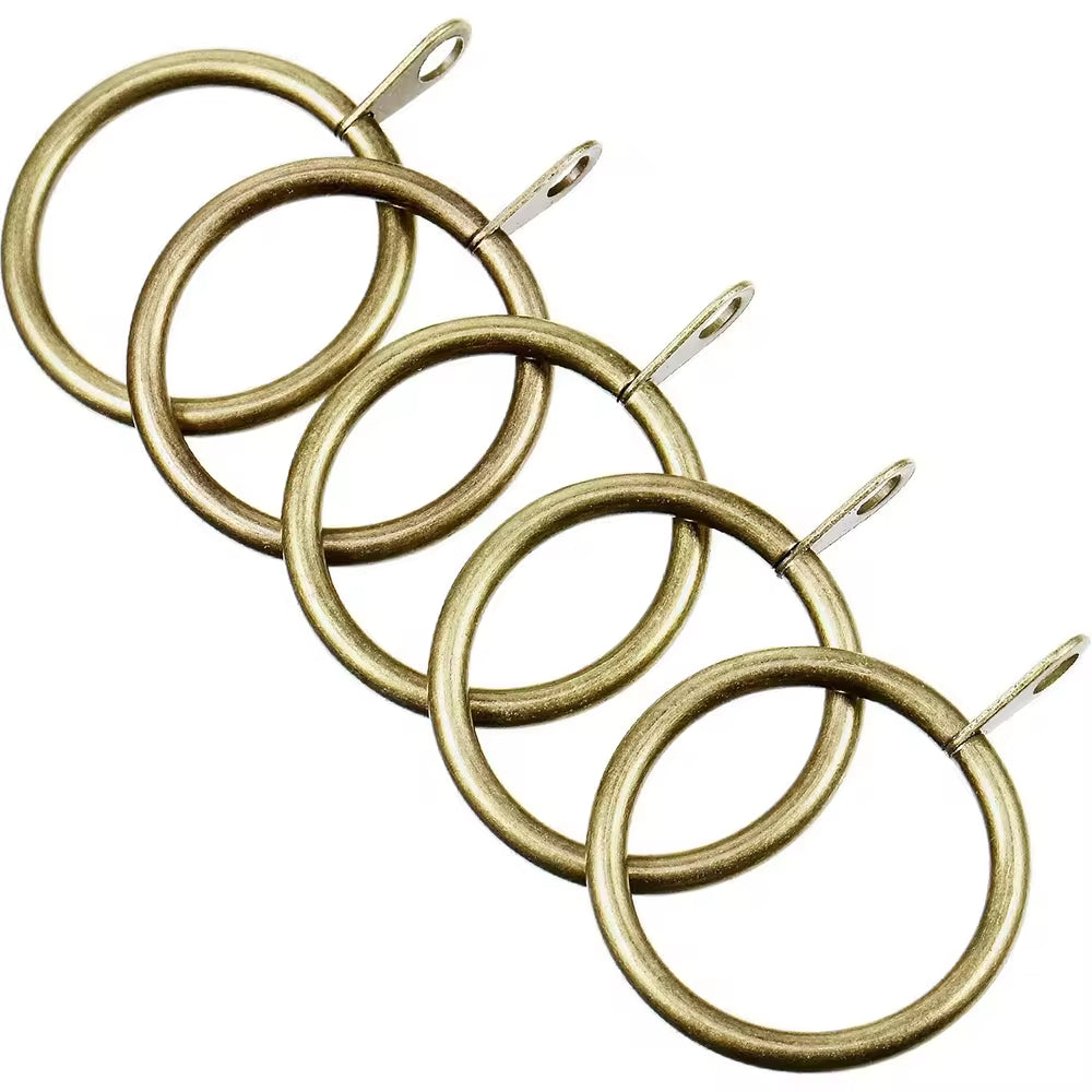 Decorative Heavy Blackout Shower Metal Gold Round Curtain Rings for Curtain Rod