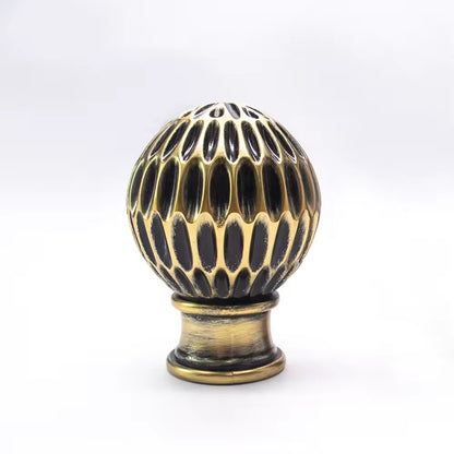 28mm Fancy Decorative Cone Shaped Silver PP Resin Plastic Curtain Rod Finials