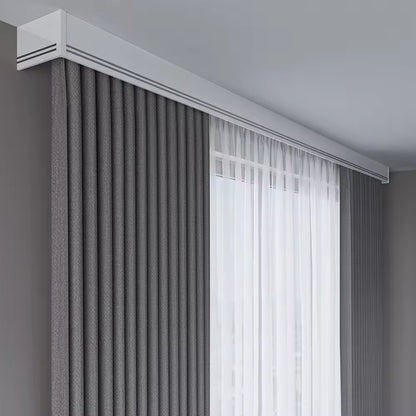 Double Curtain Track Rail Cassette Cover Aluminum Wall Mount Curtain Pelmet Box
