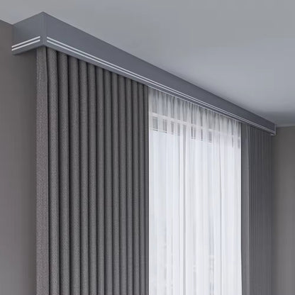 Double Curtain Track Rail Cassette Cover Aluminum Wall Mount Curtain Pelmet Box