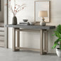 U_STYLE 59.1'' Painted Entryway Table with Pine Veneer,Unique Triple Rectangle Design Console Table with Thick Pine Wood Legs,Extra Long Sofa Table Versatile for Hallway, Living Room,Kitchen