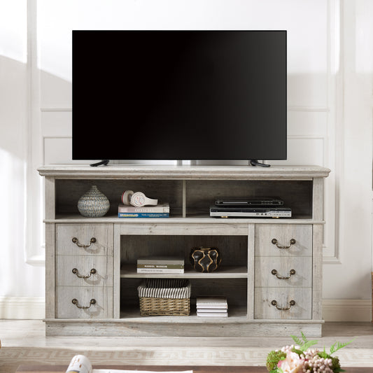 Retro TV Stand with Storage for TVs up to 65'' Mid Century Modern TV Stand & Entertainment Center with Shelf, TV Stand for Media, Wood TV Console Table for Living Room 60'W*15.75'D*34.25'H