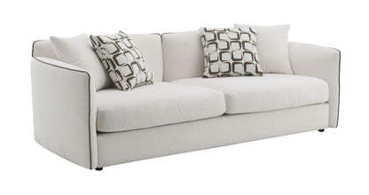 Yolanda Beige Chenille Sofa w/4 Pillows