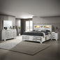 Soul Modern Style Queen 4PC Bedroom Set Made with wood in White