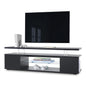 TV Stand for 60 Inch TV LED Gaming Entertainment Center Media Storage Console Table with Large Side Cabinet for Living Room( Black)