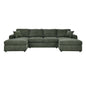 3 - Piece Corduroy Double-Chaise Sectional