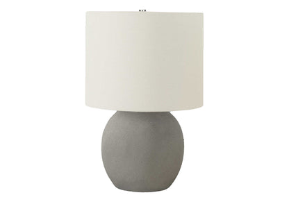 Lighting, 20'h, Table Lamp, Grey Concrete, Ivory / Cream Shade, Contemporary