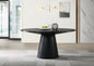 Jasper Ebony Black 59' Wide Contemporary Round Dining Table