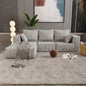 Corner combination sofa, sectional sofa ,couch sofa,sofa bed, made of high-density sponge and soft plush fabric, with multiple combinations available(gray)
