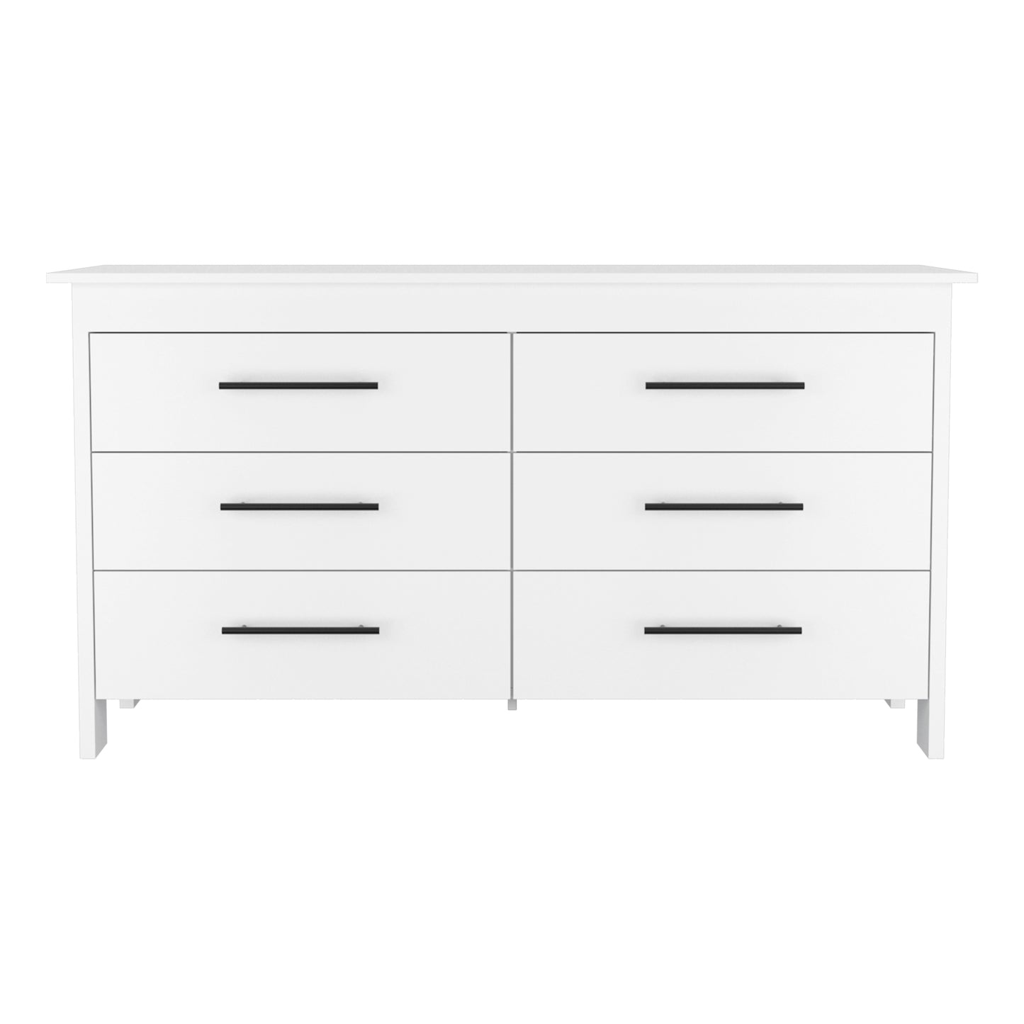 6 Drawer Double Dresser Wezz, Bedroom, White
