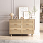 43.31'6-Drawers Rattan Storage Cabinet Rattan Drawer,for Bedroom,Living Room,Natural