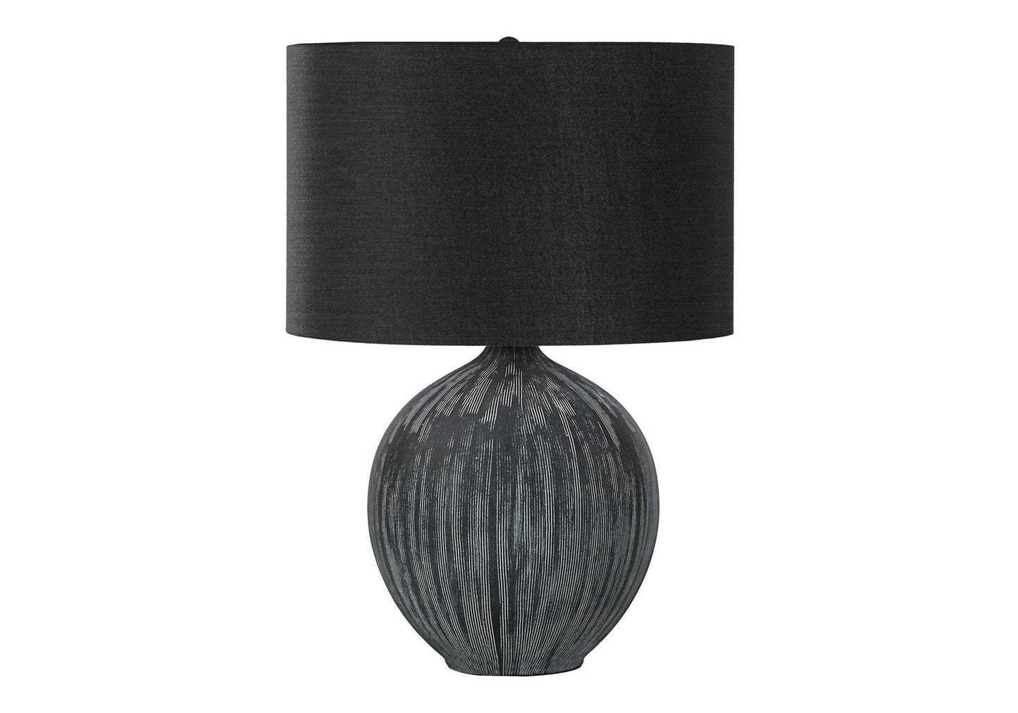 Lighting, 23'h, Table Lamp, Black Ceramic, Black Shade, Contemporary