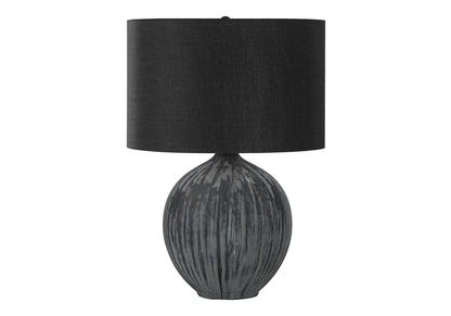Lighting, 23'h, Table Lamp, Black Ceramic, Black Shade, Contemporary