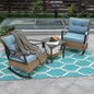 3pcs rocking rattan set wholesale leisure chair outdoor rattan rocking chair set grey