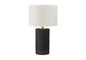 Lighting, 24'h, Table Lamp, Black Resin, Ivory / Cream Shade, Contemporary
