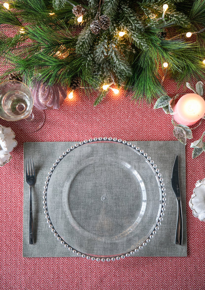 8 Pack Plastic Charger Plate, D13'