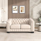 64.3' Velvet Upholstered Loveseat Sofa,Modern Loveseat Sofa with Thick Removable Seat Cushion,2-Person Loveseat Sofa Couch for Living Room,Bedroom,or Small Space(Old SKU:SG000575AAA),Beige