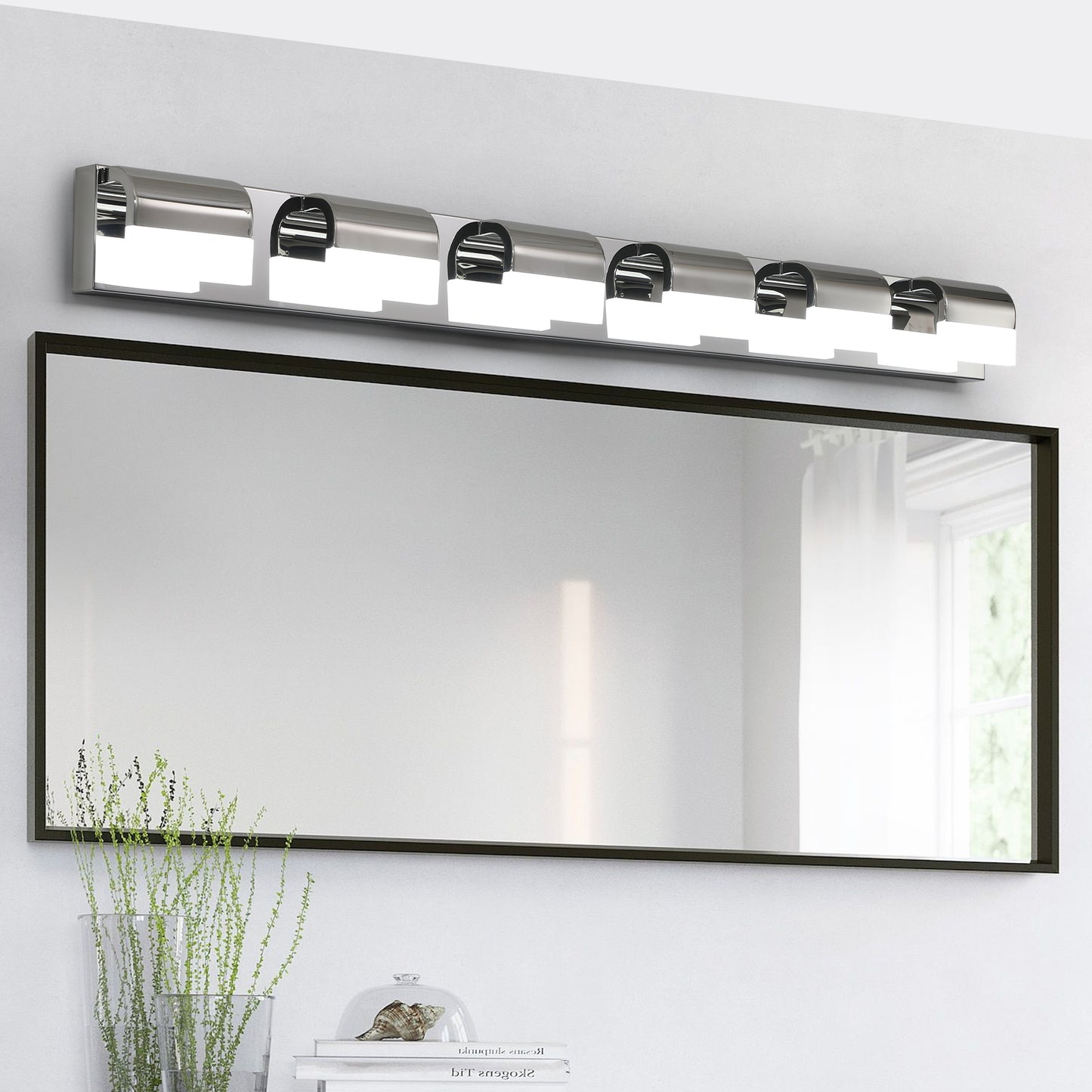 Modern Bathroom Vanity Lighting 6-Light LED Vanity Lights Over Mirror Bath Wall Lighting