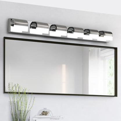 Modern Bathroom Vanity Lighting 6-Light LED Vanity Lights Over Mirror Bath Wall Lighting