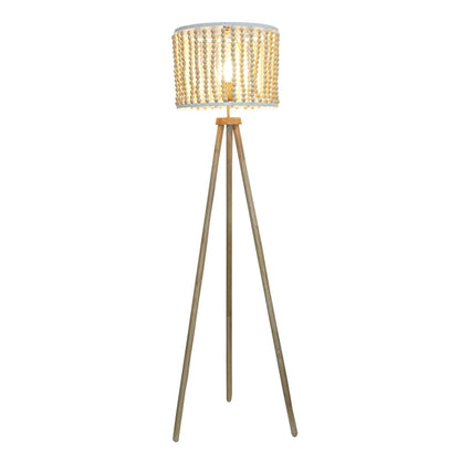 Reading Floor Lamp, Standing Light for Living Room Chair, Bedside & Study Area, Brillo Three Legged Floor Lamp Natural 110V